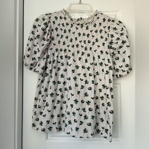 Loft Floral Puff Sleeve Top